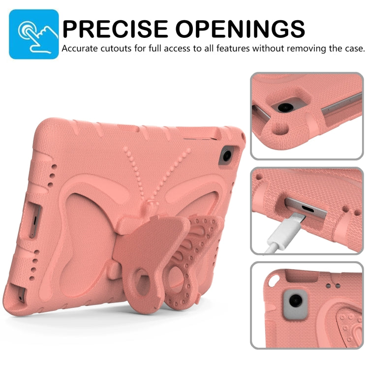 For Samsung Galaxy Tab A11+ / A9+ Butterfly Bracket EVA Shockproof Tablet Case(Pink Orange) by bashfashion