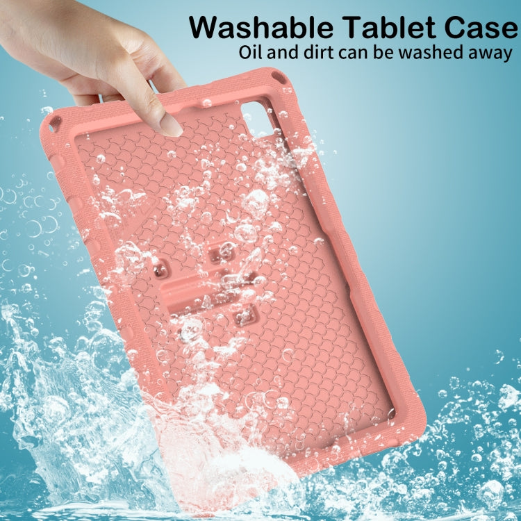 For Samsung Galaxy Tab A11+ / A9+ Butterfly Bracket EVA Shockproof Tablet Case(Pink Orange) by bashfashion