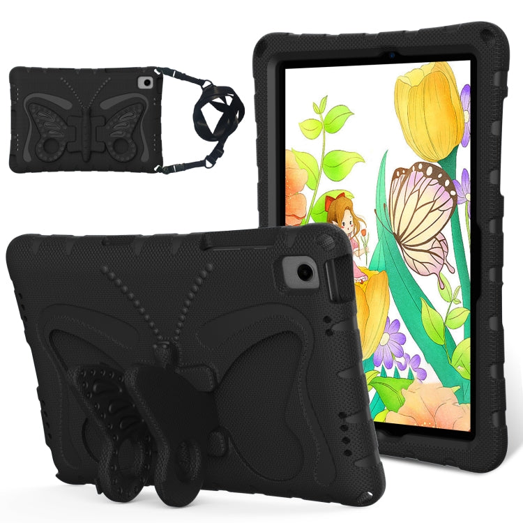 For Samsung Galaxy Tab A11+ / A9+ Butterfly Bracket EVA Shockproof Tablet Case(Black) by bashfashion