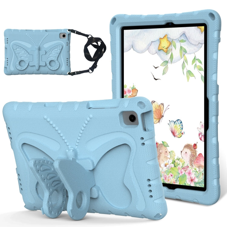 For Samsung Galaxy Tab A11+ / A9+ Butterfly Bracket EVA Shockproof Tablet Case(Light Blue) by bashfashion
