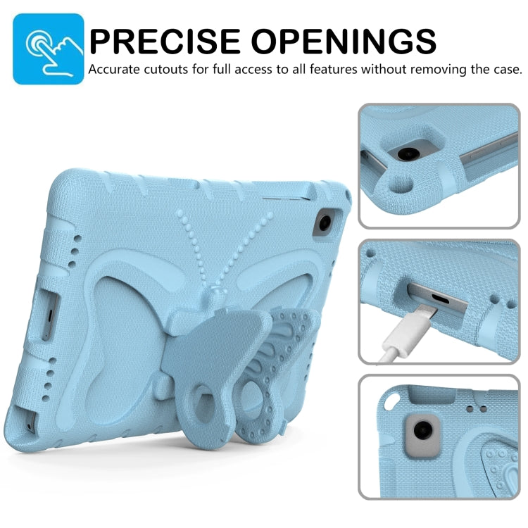 For Samsung Galaxy Tab A11+ / A9+ Butterfly Bracket EVA Shockproof Tablet Case(Light Blue) by bashfashion