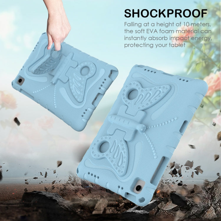 For Samsung Galaxy Tab A11+ / A9+ Butterfly Bracket EVA Shockproof Tablet Case(Light Blue) by bashfashion
