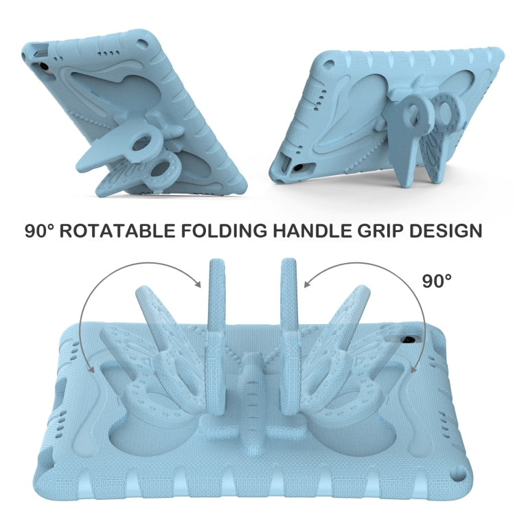 For Samsung Galaxy Tab A11+ / A9+ Butterfly Bracket EVA Shockproof Tablet Case(Light Blue) by bashfashion
