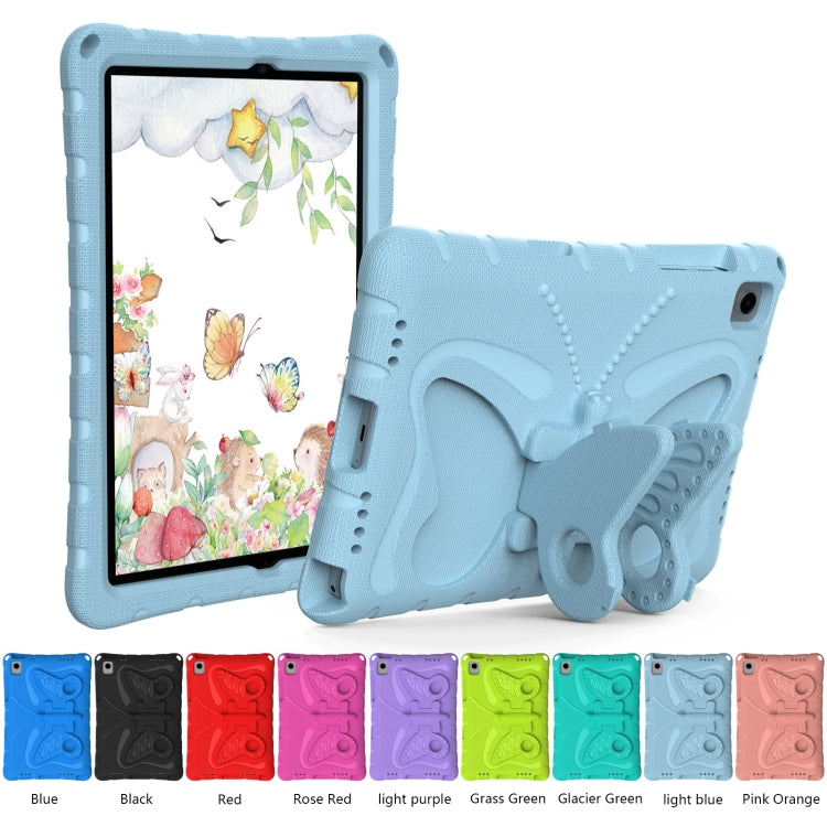 For Samsung Galaxy Tab A11+ / A9+ Butterfly Bracket EVA Shockproof Tablet Case(Light Blue) by bashfashion