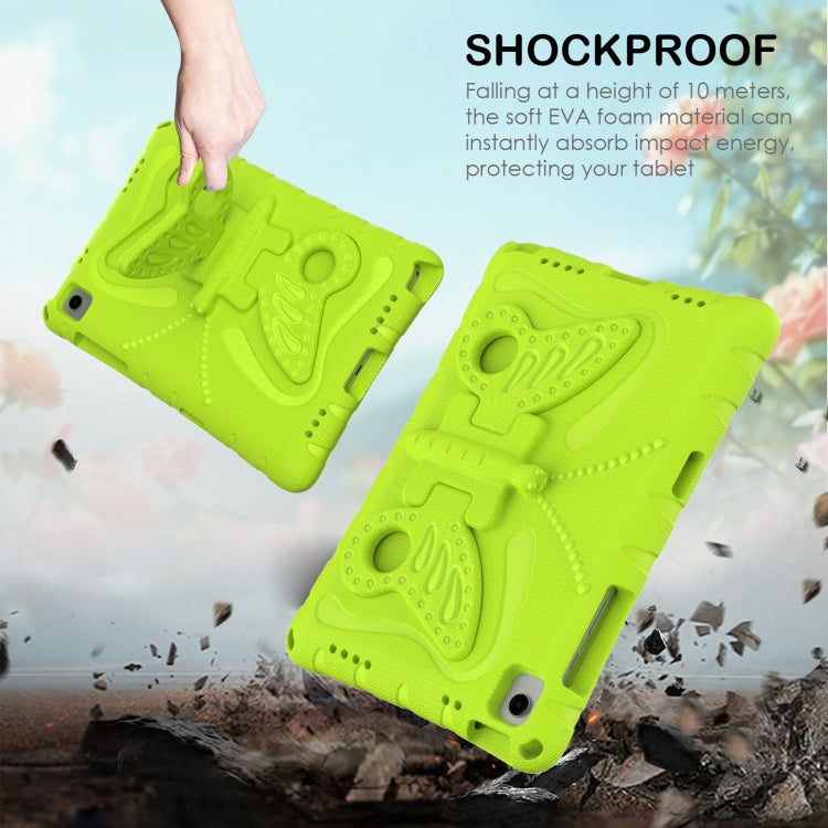 For Samsung Galaxy Tab A11+ / A9+ Butterfly Bracket EVA Shockproof Tablet Case(Grass Green) by bashfashion