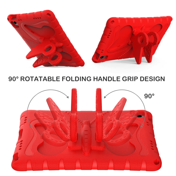 For Samsung Galaxy Tab A11+ / A9+ Butterfly Bracket EVA Shockproof Tablet Case(Red) by bashfashion