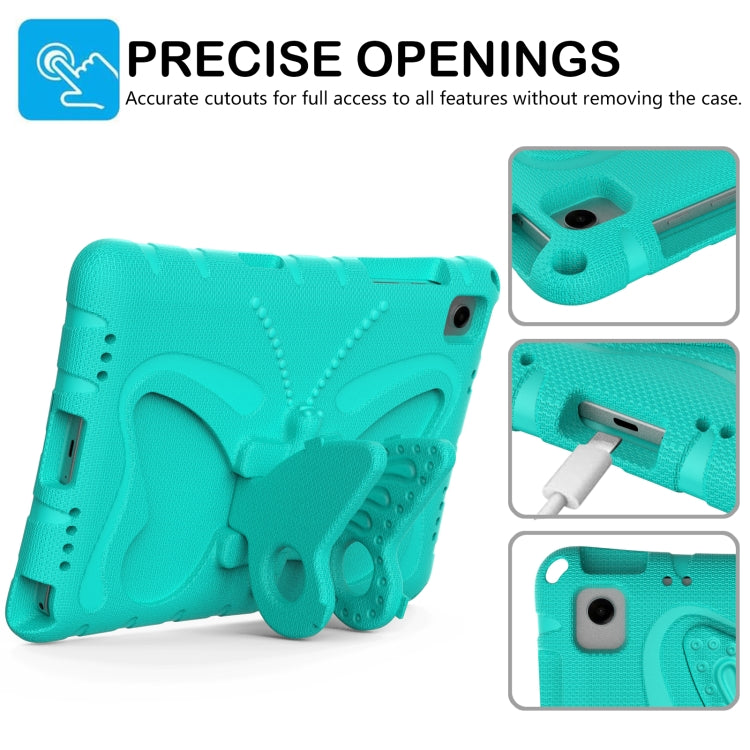 For Samsung Galaxy Tab A11+ / A9+ Butterfly Bracket EVA Shockproof Tablet Case(Mint Green) by bashfashion