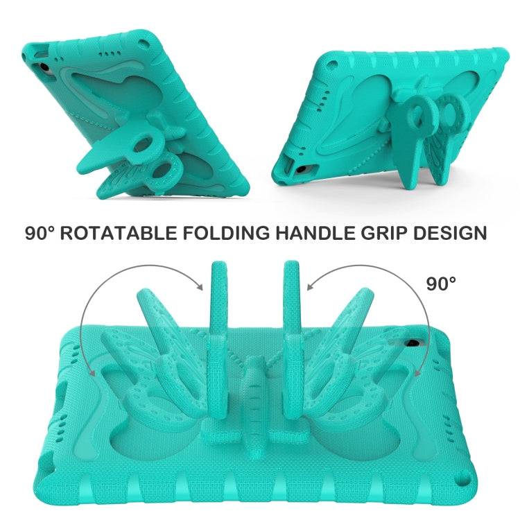 For Samsung Galaxy Tab A11+ / A9+ Butterfly Bracket EVA Shockproof Tablet Case(Mint Green) by bashfashion