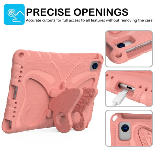 For Samsung Galaxy Tab S6 Lite 10.4 P620 Butterfly Bracket EVA Shockproof Tablet Case(Pink Orange) by bashfashion