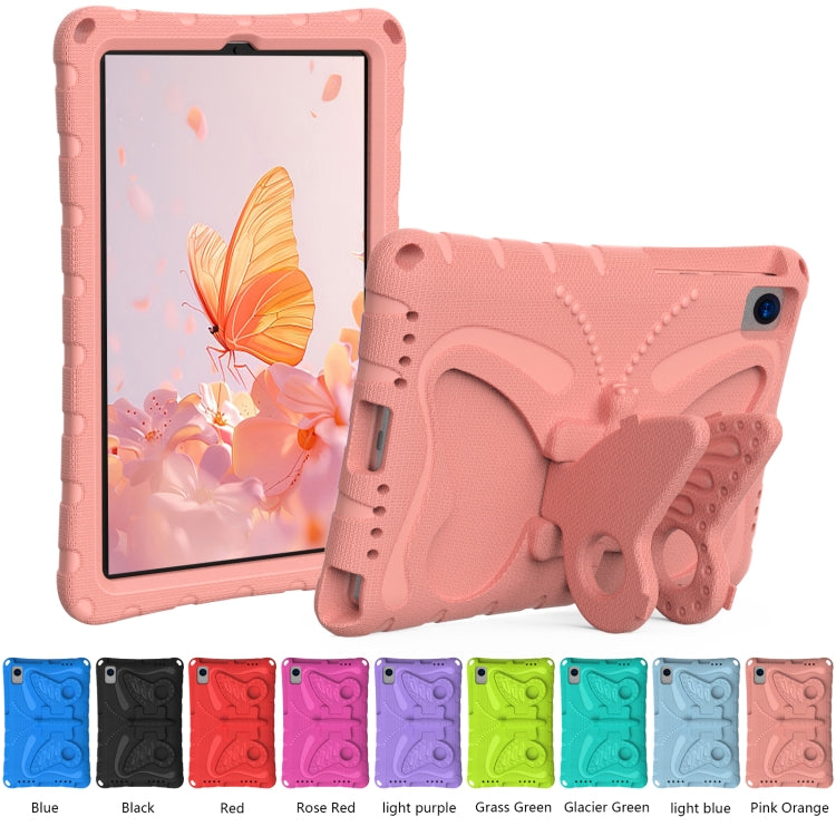 For Samsung Galaxy Tab S6 Lite 10.4 P620 Butterfly Bracket EVA Shockproof Tablet Case(Pink Orange) by bashfashion
