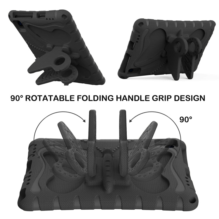 For Samsung Galaxy Tab S6 Lite 10.4 P620 Butterfly Bracket EVA Shockproof Tablet Case(Black) by bashfashion