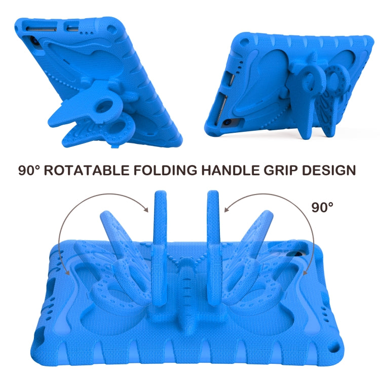 For Samsung Galaxy Tab S6 Lite 10.4 P620 Butterfly Bracket EVA Shockproof Tablet Case(Blue) by bashfashion