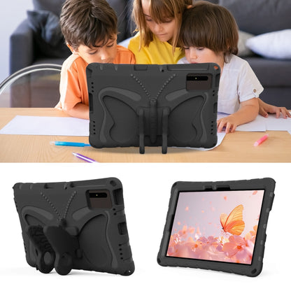 For Samsung Galaxy Tab S9 FE X510 Butterfly Bracket EVA Shockproof Tablet Case(Black) by bashfashion