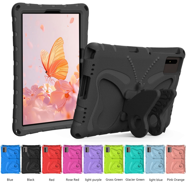 For Samsung Galaxy Tab S9 FE X510 Butterfly Bracket EVA Shockproof Tablet Case(Black) by bashfashion