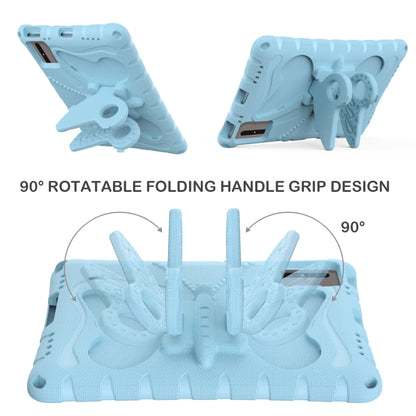 For Samsung Galaxy Tab S9 FE X510 Butterfly Bracket EVA Shockproof Tablet Case(Light Blue) by bashfashion