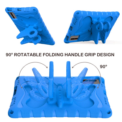 For Samsung Galaxy Tab S9 FE X510 Butterfly Bracket EVA Shockproof Tablet Case(Blue) by bashfashion