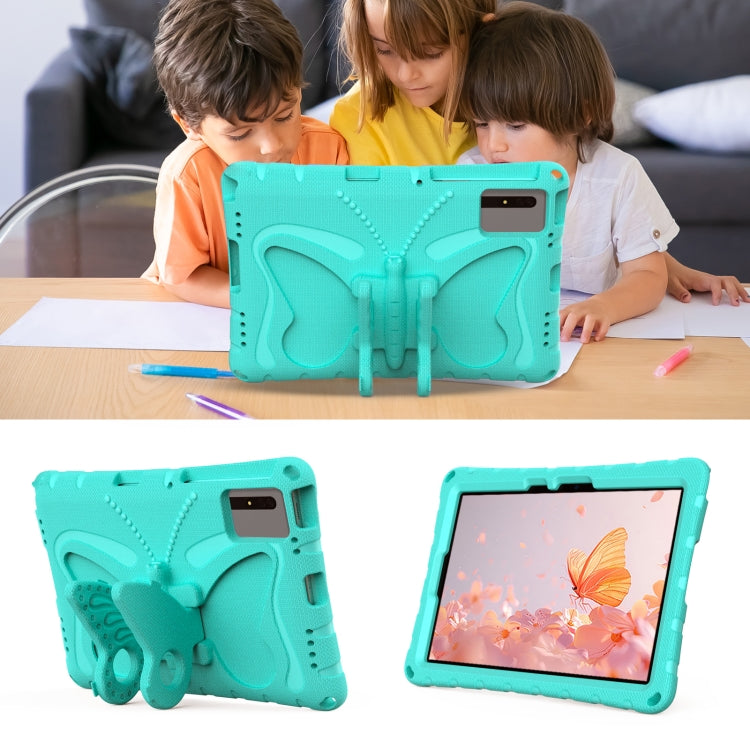 For Samsung Galaxy Tab S9 FE X510 Butterfly Bracket EVA Shockproof Tablet Case(Mint Green) by bashfashion