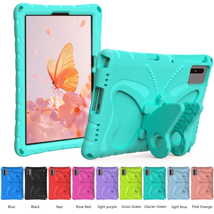 For Samsung Galaxy Tab S9 FE X510 Butterfly Bracket EVA Shockproof Tablet Case(Mint Green) by bashfashion