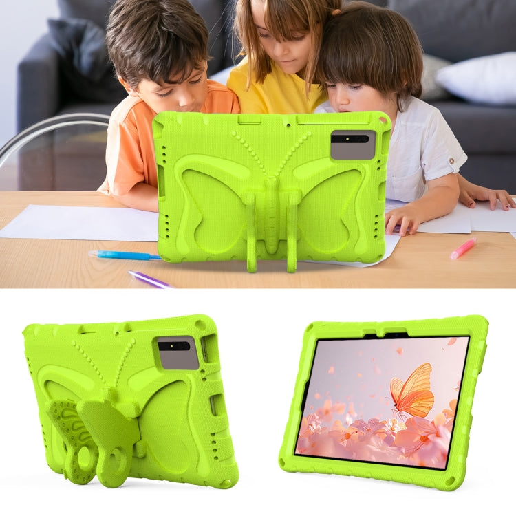 For Samsung Galaxy Tab S9 11 X710 Butterfly Bracket EVA Shockproof Tablet Case(Grass Green) by bashfashion