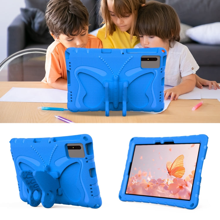 For Samsung Galaxy Tab S9 11 X710 Butterfly Bracket EVA Shockproof Tablet Case(Blue) by bashfashion