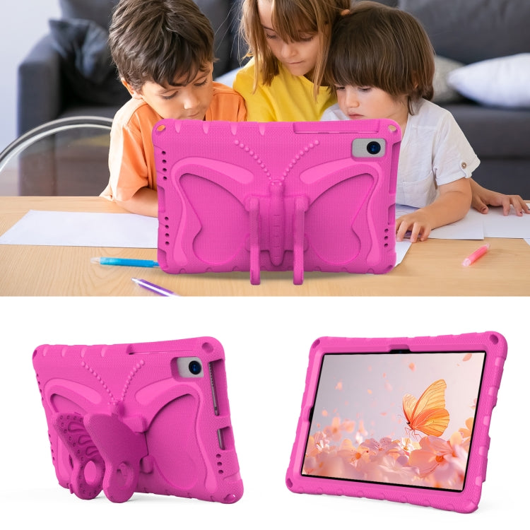 For Samsung Galaxy Tab A7 10.4 T509 Butterfly Bracket EVA Shockproof Tablet Case(Rose Red) by bashfashion