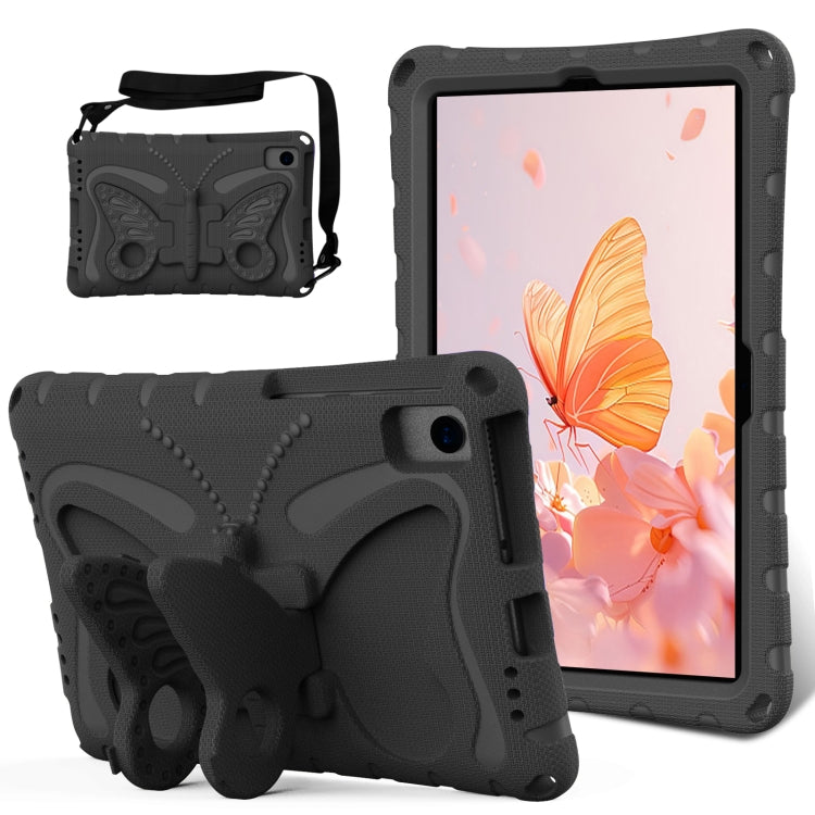 For Samsung Galaxy Tab S6 Lite 10.4 P610 Butterfly Bracket EVA Shockproof Tablet Case(Black) by bashfashion