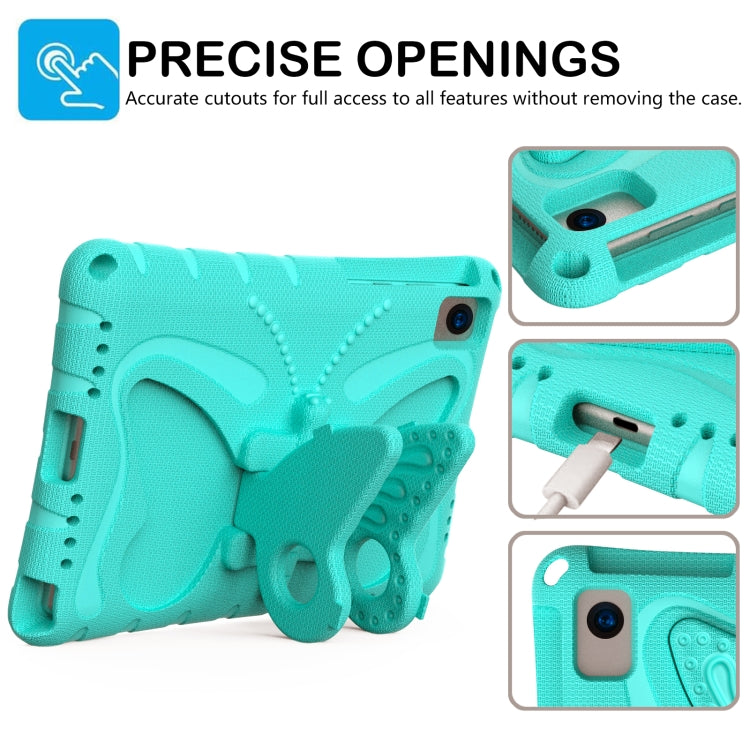 For Samsung Galaxy Tab S6 Lite 10.4 P610 Butterfly Bracket EVA Shockproof Tablet Case(Mint Green) by bashfashion