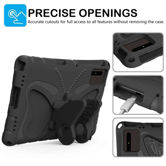 For Samsung Galaxy Tab S8 11 X700N Butterfly Bracket EVA Shockproof Tablet Case(Black) by bashfashion