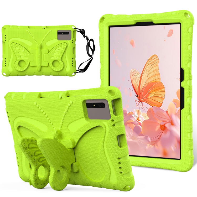 For Samsung Galaxy Tab S8 11 X700N Butterfly Bracket EVA Shockproof Tablet Case(Grass Green) by bashfashion