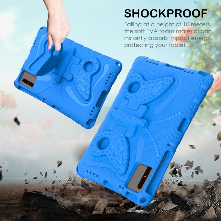 For Samsung Galaxy Tab S8 11 X700N Butterfly Bracket EVA Shockproof Tablet Case(Blue) by bashfashion