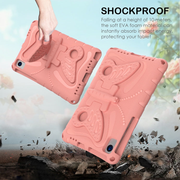 For Samsung Galaxy Tab A7 T500 10.4 Butterfly Bracket EVA Shockproof Tablet Case(Pink Orange) by bashfashion