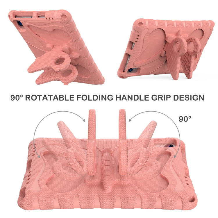 For Samsung Galaxy Tab A7 T500 10.4 Butterfly Bracket EVA Shockproof Tablet Case(Pink Orange) by bashfashion