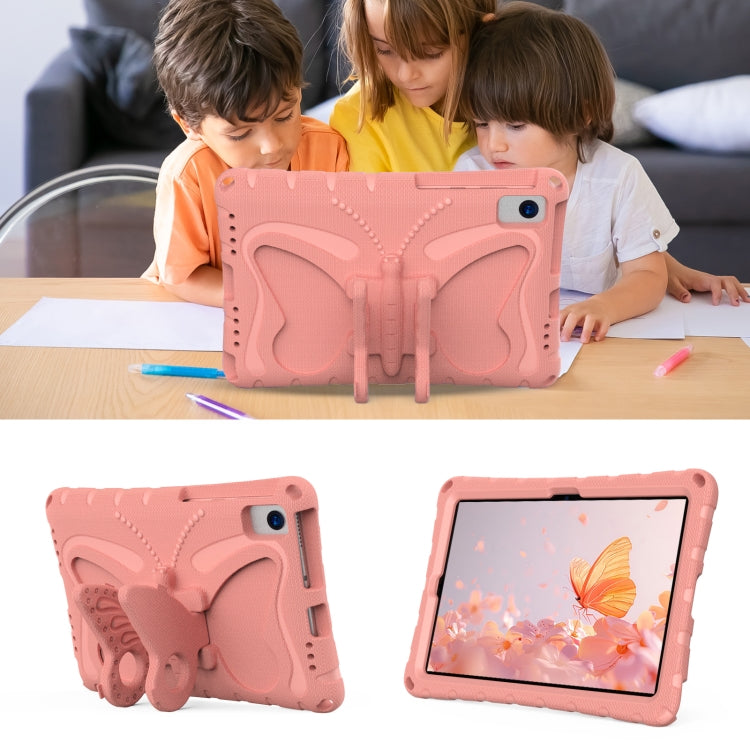 For Samsung Galaxy Tab A7 T500 10.4 Butterfly Bracket EVA Shockproof Tablet Case(Pink Orange) by bashfashion