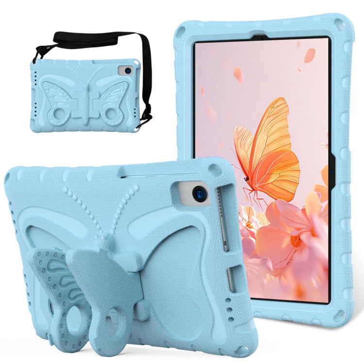 For Samsung Galaxy Tab A7 T500 10.4 Butterfly Bracket EVA Shockproof Tablet Case(Light Blue) by bashfashion