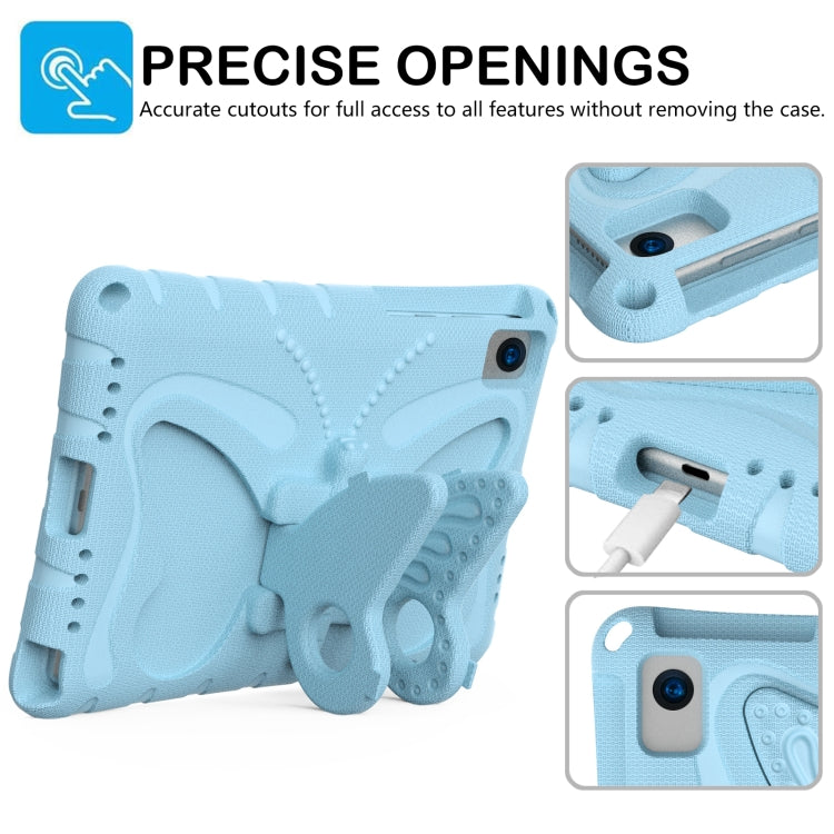 For Samsung Galaxy Tab A7 T500 10.4 Butterfly Bracket EVA Shockproof Tablet Case(Light Blue) by bashfashion