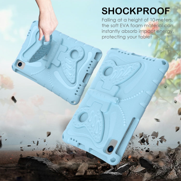For Samsung Galaxy Tab A7 T500 10.4 Butterfly Bracket EVA Shockproof Tablet Case(Light Blue) by bashfashion