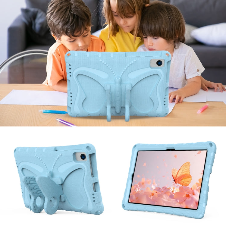 For Samsung Galaxy Tab A7 T500 10.4 Butterfly Bracket EVA Shockproof Tablet Case(Light Blue) by bashfashion