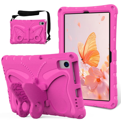 For Samsung Galaxy Tab A7 T500 10.4 Butterfly Bracket EVA Shockproof Tablet Case(Rose Red) by bashfashion
