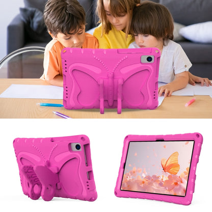 For Samsung Galaxy Tab A7 T500 10.4 Butterfly Bracket EVA Shockproof Tablet Case(Rose Red) by bashfashion