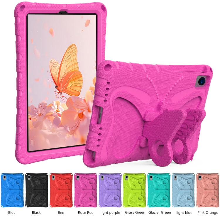 For Samsung Galaxy Tab A7 T500 10.4 Butterfly Bracket EVA Shockproof Tablet Case(Rose Red) by bashfashion