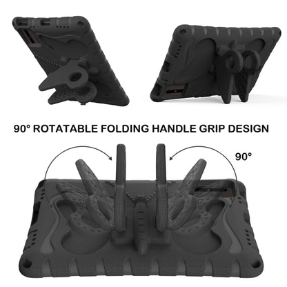 For Samsung Galaxy Tab S7 T870 Butterfly Bracket EVA Shockproof Tablet Case(Black) by bashfashion