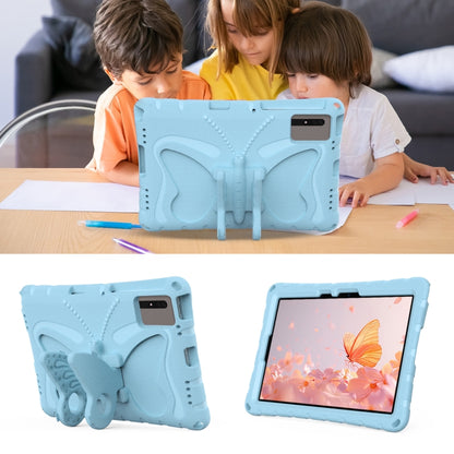 For Samsung Galaxy Tab S7 T870 Butterfly Bracket EVA Shockproof Tablet Case(Light Blue) by bashfashion