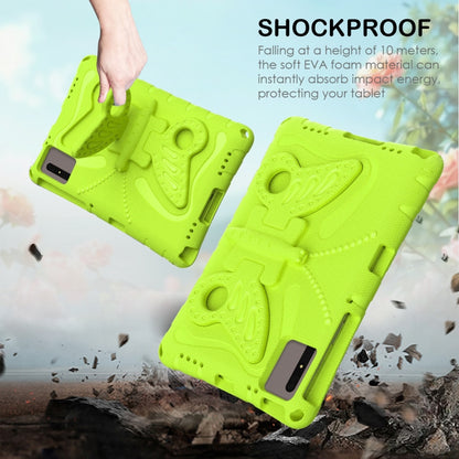 For Samsung Galaxy Tab S7 T870 Butterfly Bracket EVA Shockproof Tablet Case(Grass Green) by bashfashion
