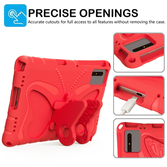For Samsung Galaxy Tab S7 T870 Butterfly Bracket EVA Shockproof Tablet Case(Red) by bashfashion