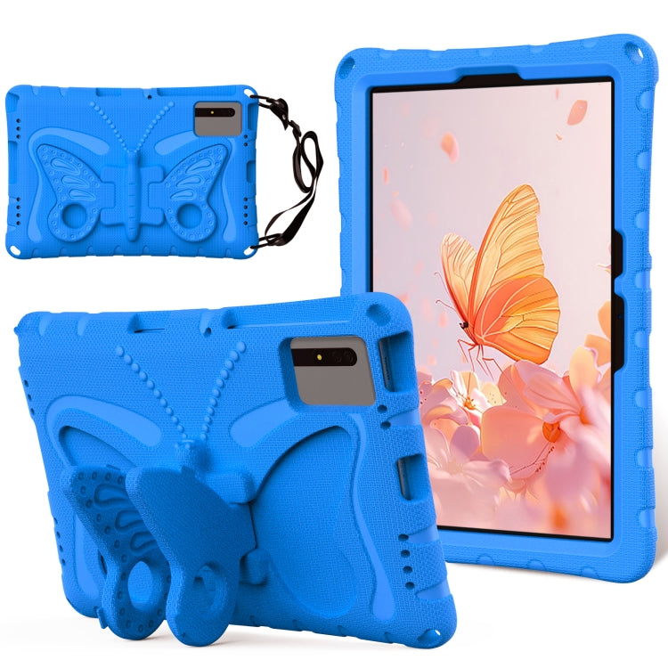 For Samsung Galaxy Tab S7 T870 Butterfly Bracket EVA Shockproof Tablet Case(Blue) by bashfashion