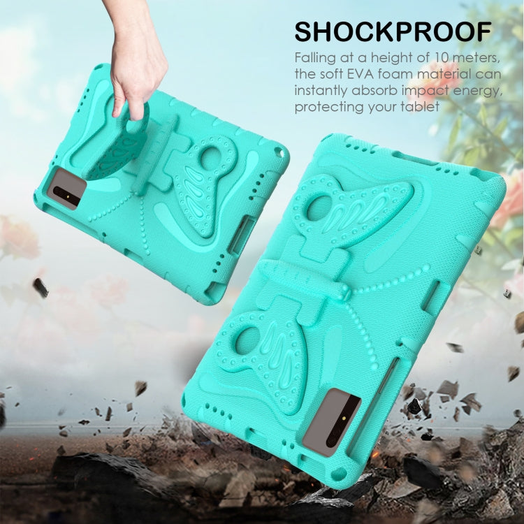 For Samsung Galaxy Tab S7 T870 Butterfly Bracket EVA Shockproof Tablet Case(Mint Green) by bashfashion