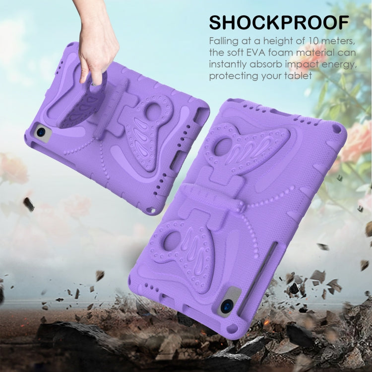 For Samsung Galaxy Tab S6 10.5 T860 Butterfly Bracket EVA Shockproof Tablet Case(Light Purple) by bashfashion