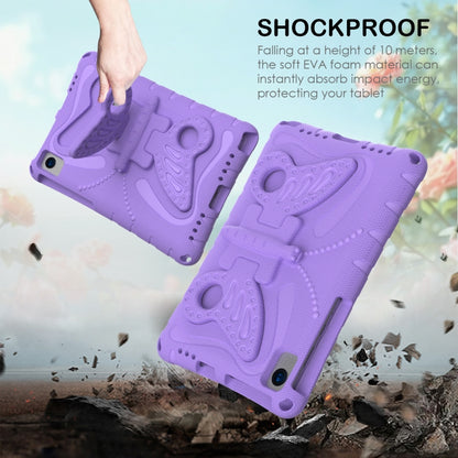 For Samsung Galaxy Tab S6 10.5 T860 Butterfly Bracket EVA Shockproof Tablet Case(Light Purple) by bashfashion