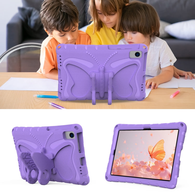 For Samsung Galaxy Tab S6 10.5 T860 Butterfly Bracket EVA Shockproof Tablet Case(Light Purple) by bashfashion