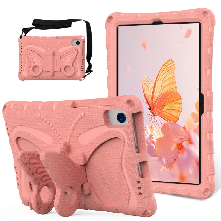 For Samsung Galaxy Tab S5e 10.5 T720 Butterfly Bracket EVA Shockproof Tablet Case(Pink Orange) by bashfashion
